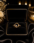 Solitaire Dome Ring 9ct Yellow Gold Plated Hallmarked Size J - R British Made