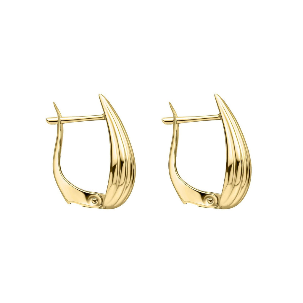 Teardrop Hoop Earrings 9ct Yellow Gold 375 Hallmarked British Made