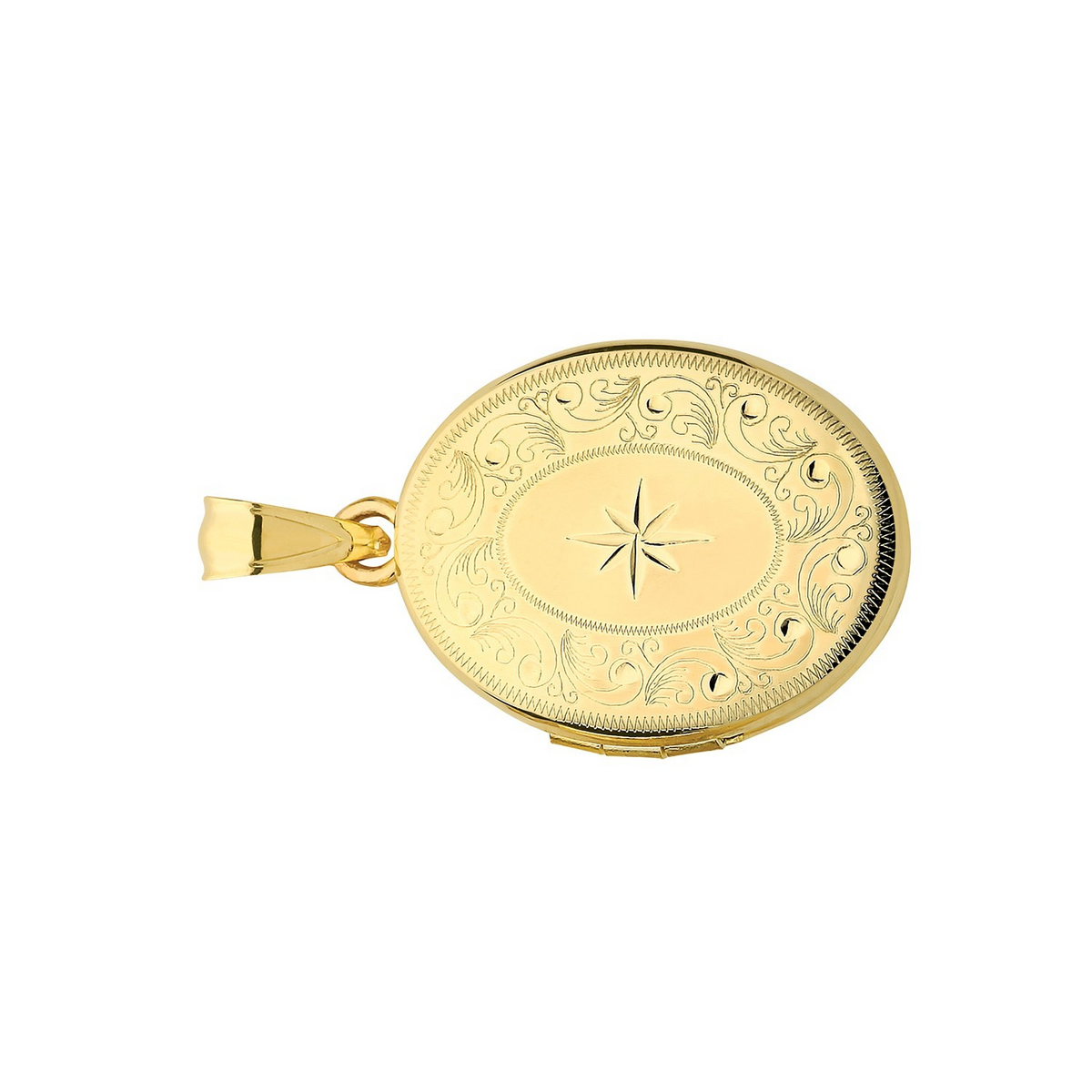 Victorian Style 9ct Yellow Gold Locket 375 Hallmarked  All Chain Lengths