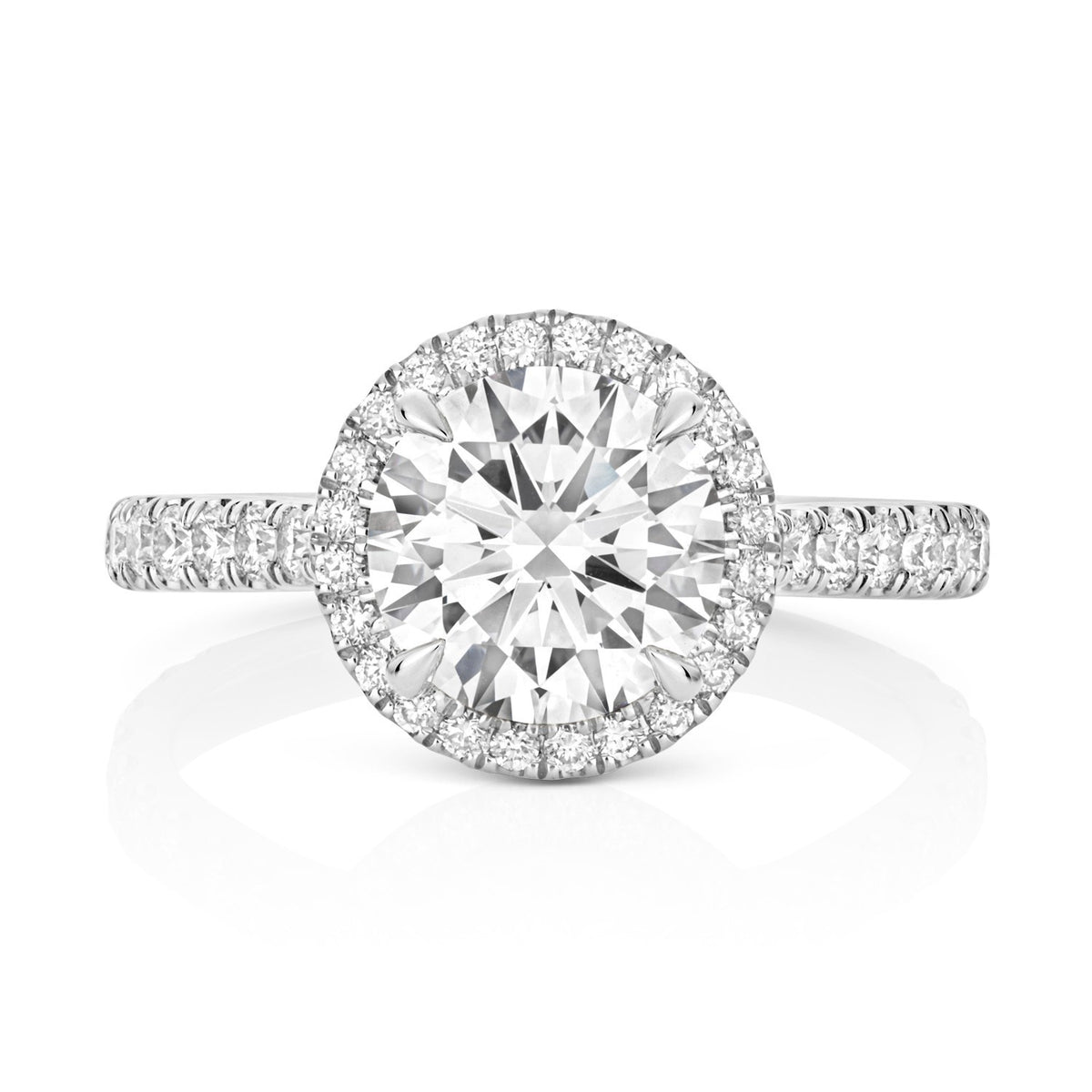 61 Lab-Created Diamond Engagement Ring 18ct White Gold Hallmarked Sizes J - Q