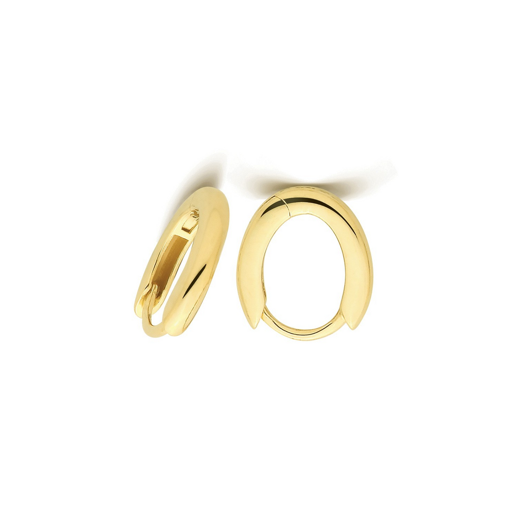 7mm 9ct Yellow Gold Hoop Earrings British Made 375 Hallmarked Brand New Boxed