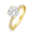 35 Lab-Grown Diamond Engagement Ring 18ct Yellow Gold Hallmarked Sizes J - Q