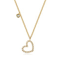 23 Natural Diamond Heart Necklace 18ct Yellow Gold Hallmarked British Made