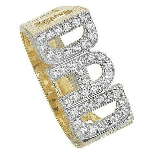 Dad Gemstone Ring 9ct Yellow Gold 375 Hallmarked Sizes Q - Z