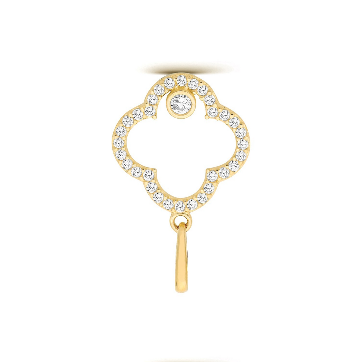 Quatrefoil Clover 9ct Yellow Gold Pendant 375 Hallmarked All Chain Lengths