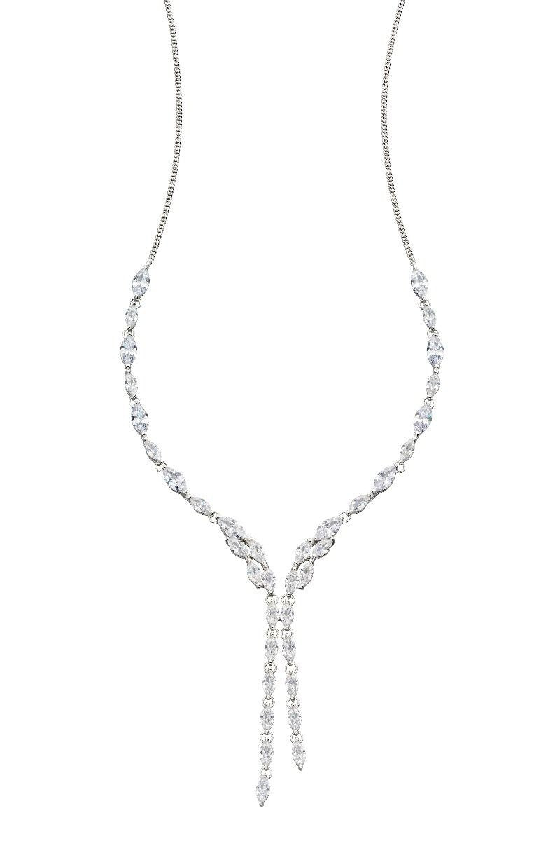Statement Marquise Chain Necklace Sterling Silver 925 Hallmarked Brand New Boxed