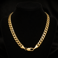 Yellow Gold Flat Bevelled Curb Chain British Made Hallmarked 20" Weight 51g