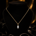1 Natural Diamond Marquise Cut Necklace 18ct Yellow Gold Hallmarked British Made