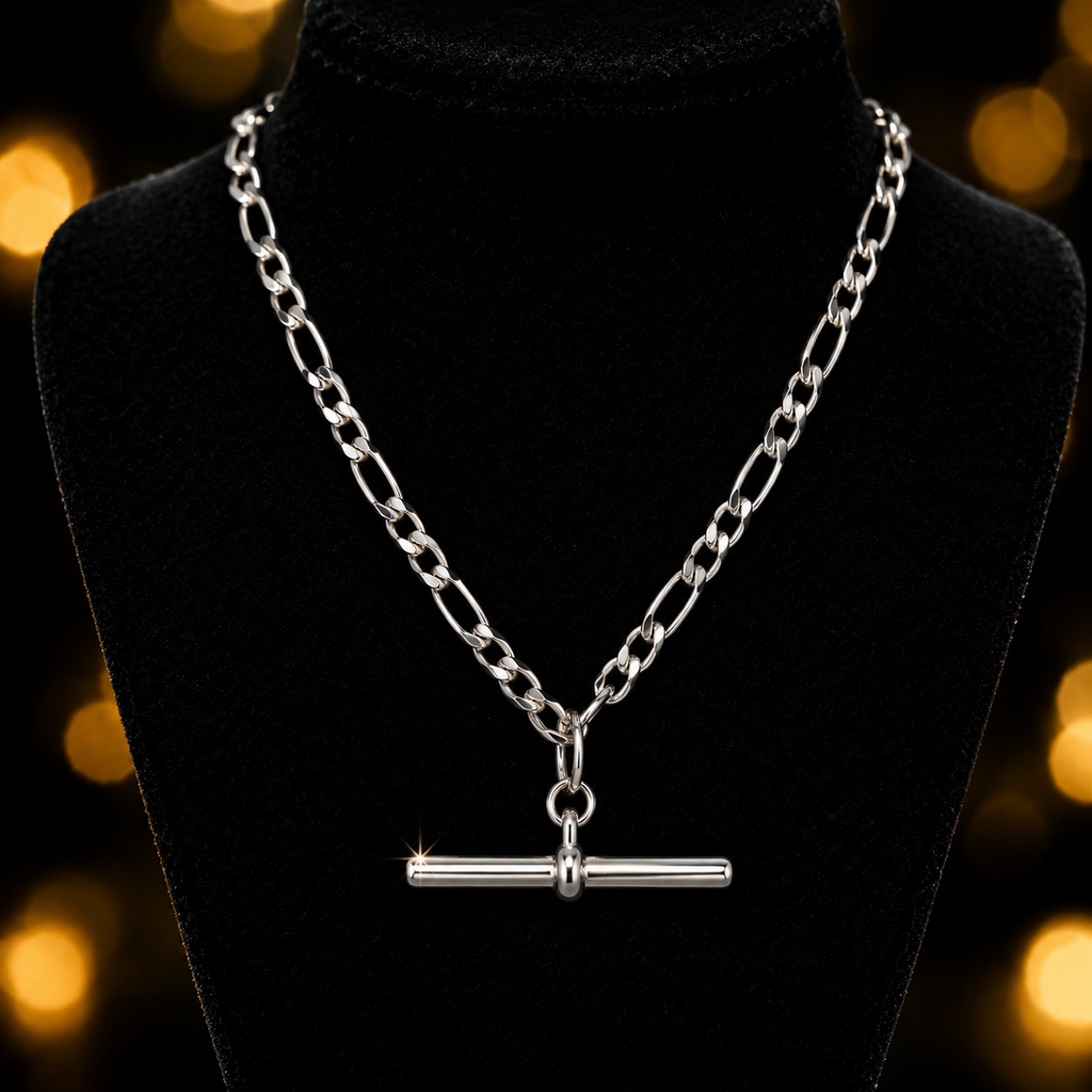 T Bar Chain Necklace Sterling Silver 925 Hallmarked Brand New Boxed
