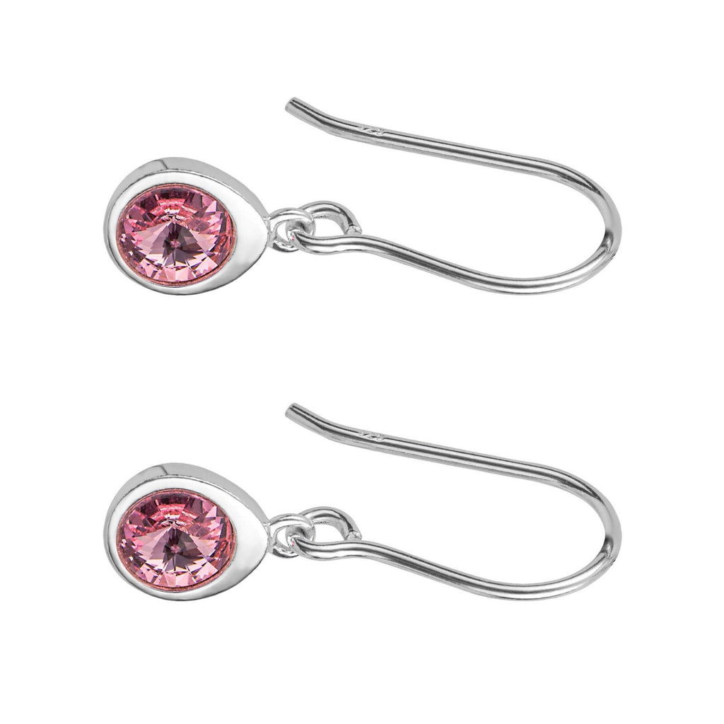 Pink Topaz Drop Earrings Sterling Silver 925 Hallmarked Brand New Boxed