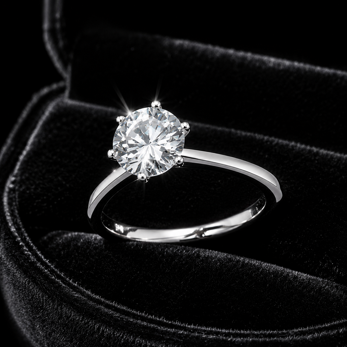 Sterling Silver Solitaire Ring Engagement Gemstone 925 Hallmarked Size J - U