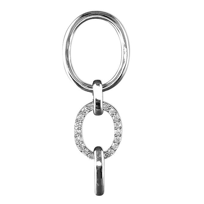 Double Oval Statement Pendant Sterling Silver 925 Hallmarked All Chain Lengths