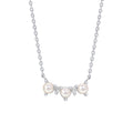 Curved Freshwater Pearl Necklace Sterling Silver 925 Hallmarked Brand New Boxed