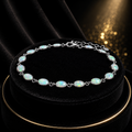 Oval Natural Opal Bracelet Sterling Silver 925 Hallmarked Brand New Boxed