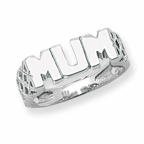 Mum Ring Sterling Silver 925 Hallmarked Size British Made K - V (Mothers Day)