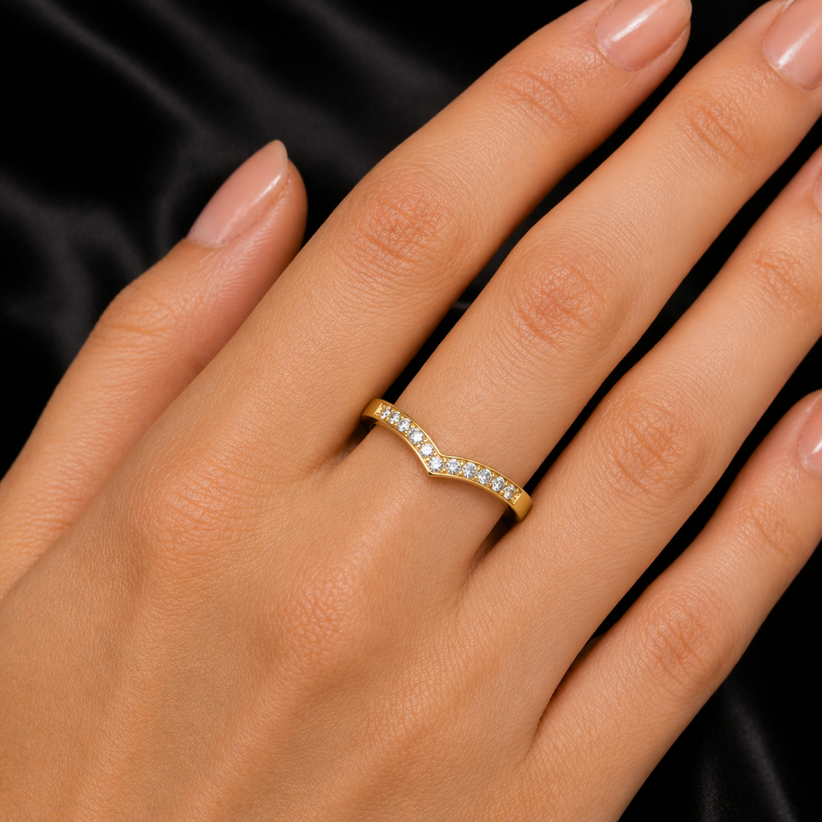 9ct Yellow Gold Wishbone Ring Hallmarked Sizes J - T British Made