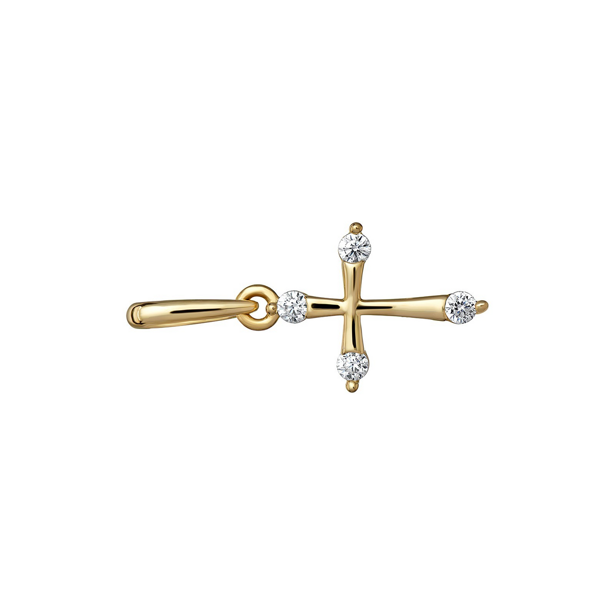 4 Stone Cross 9ct Yellow Gold Pendant 375 Hallmarked All Chain Lengths