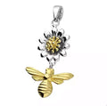 Daisy Bumble Bee Pendant 18ct Yellow Gold Plated Hallmarked All Chain Lengths