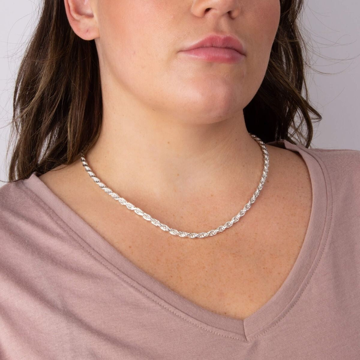 DC Rope Chain Necklace Sterling Silver 925 Hallmarked Brand New Boxed