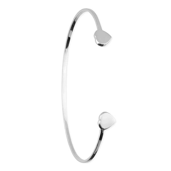 Open Heart Torce Bangle British Made 925 Hallmarked Brand New Boxed