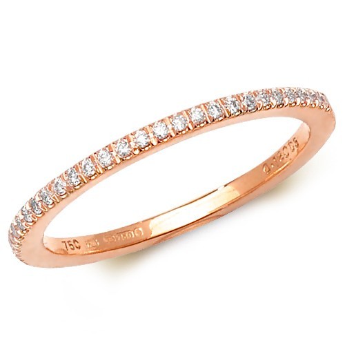 Natural Diamond Eternity Ring 18ct Rose Gold Hallmarked Sizes J - Q