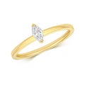 1 Natural Diamond Marquise Cut Ring 18ct Yellow Gold Hallmarked Sizes K - N