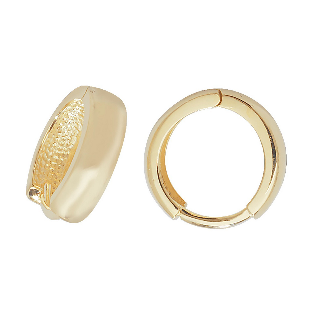 9ct Yellow Gold Plain Hoop Earrings British Made 375 Hallmarked Brand New Boxed