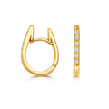 9mm Oval Natural Diamond Hoop Earrings 18ct Yellow Gold Hallmarked British Made