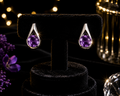 Amethyst Teardrop Earrings Sterling Silver 925 Hallmarked Brand New Boxed
