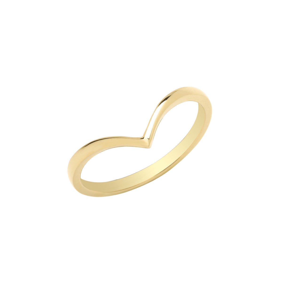 Wishbone Ring 9ct Yellow Gold Hallmarked Sizes J - Q British Made