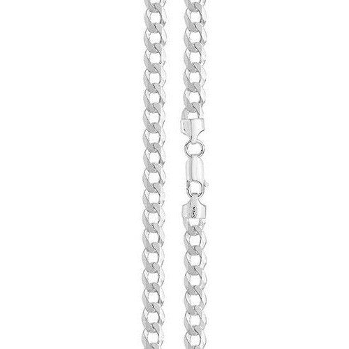 Men's Sterling Silver Bracelet Curb Link British Made 925 Hallmark 8" Weight 10g