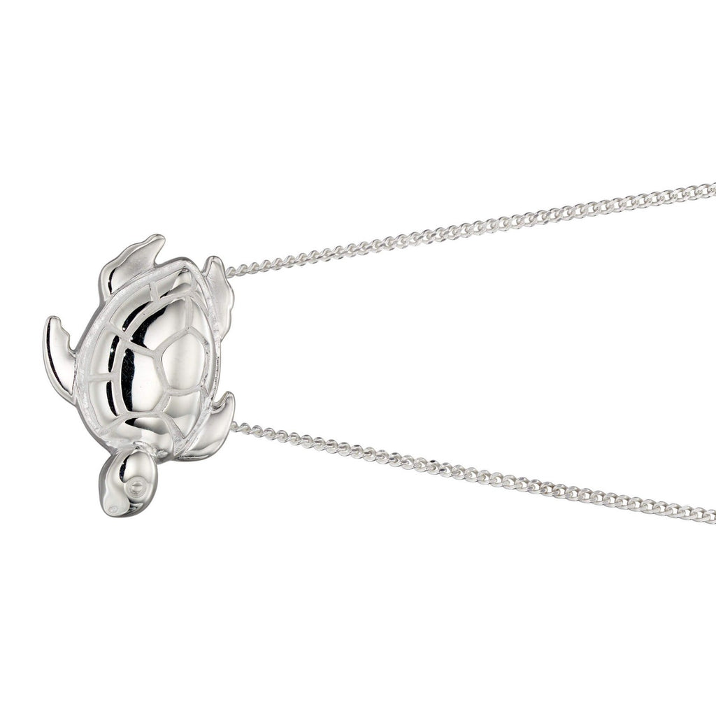 Turtle Pendant Sterling Silver 925 Hallmarked British Made All Chain Lengths