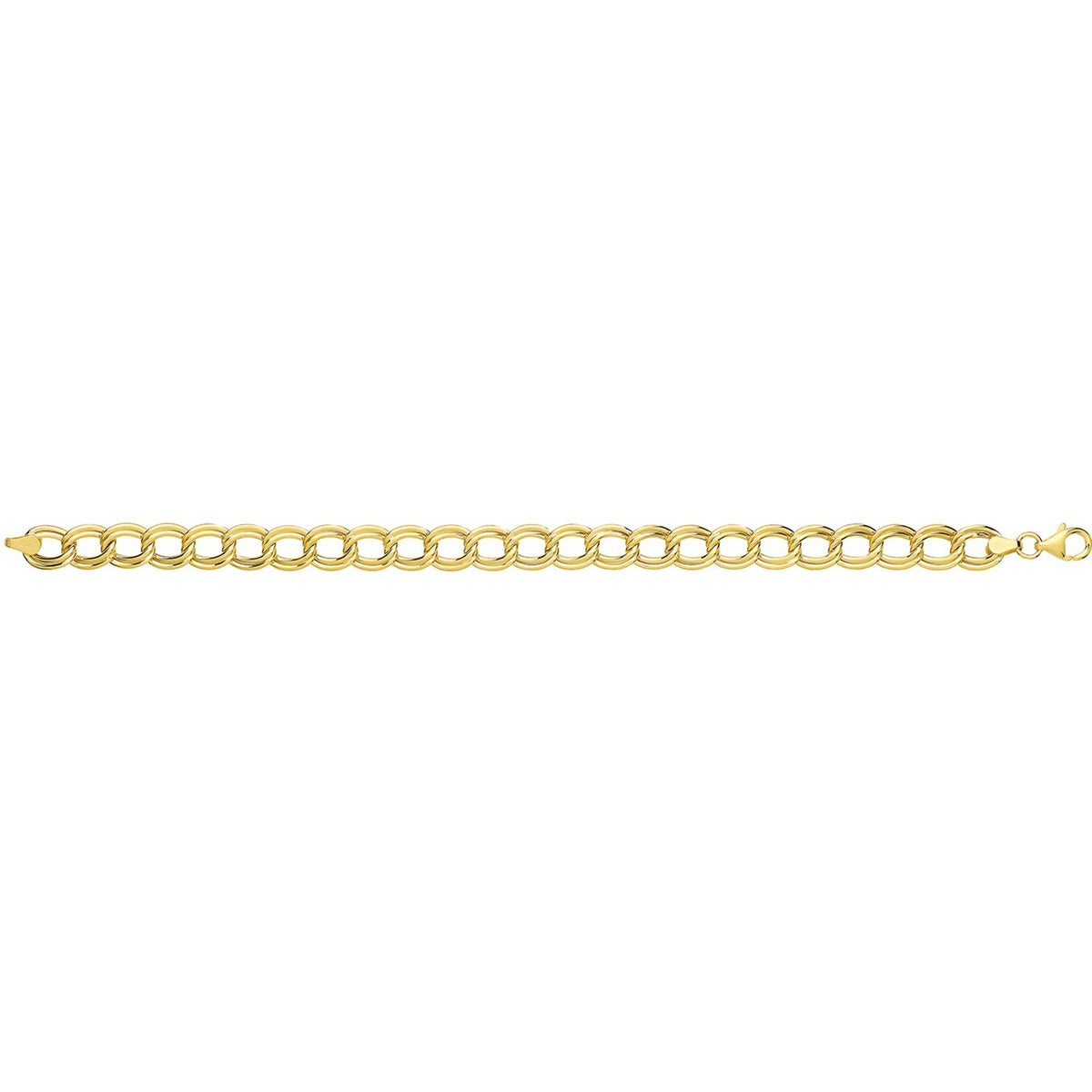 Double Link Bracelet 9ct Yellow Gold 375 Hallmarked British Made Brand New