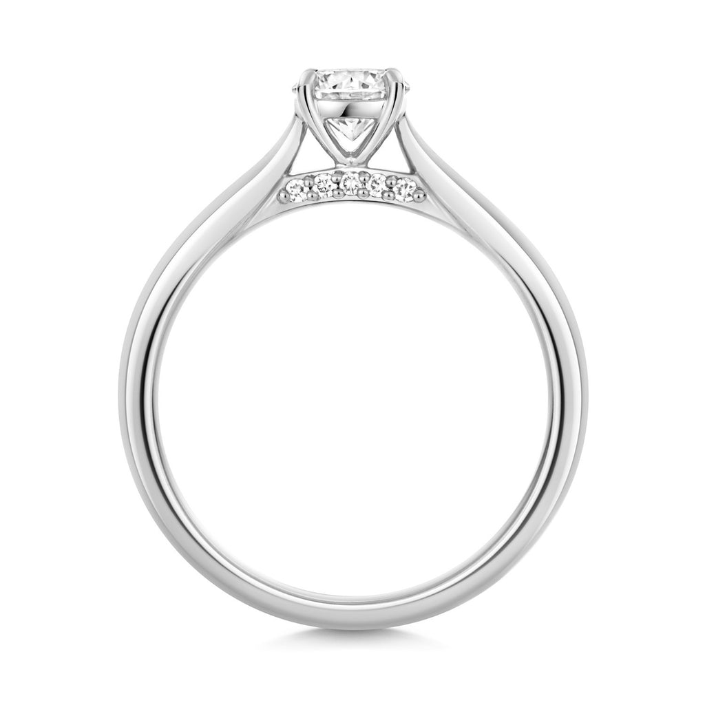 11 Lab-Grown Diamond Engagement Ring 18ct White Gold Hallmarked Sizes J - Q