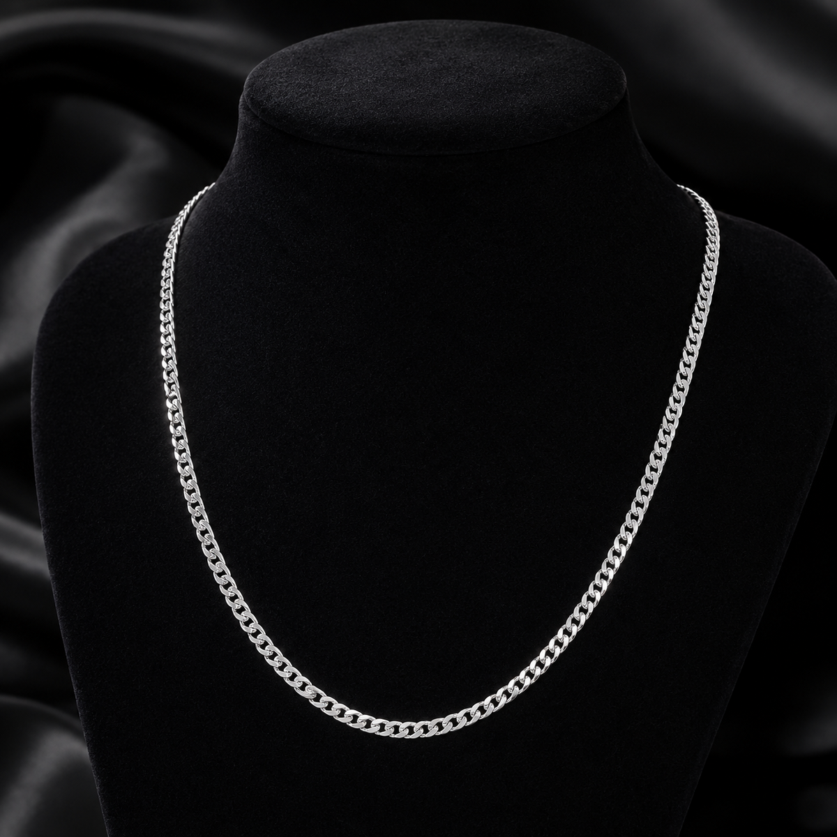 Gents Heavy DC Curb Chain Solid Sterling Silver 925 Hallmarked British Made