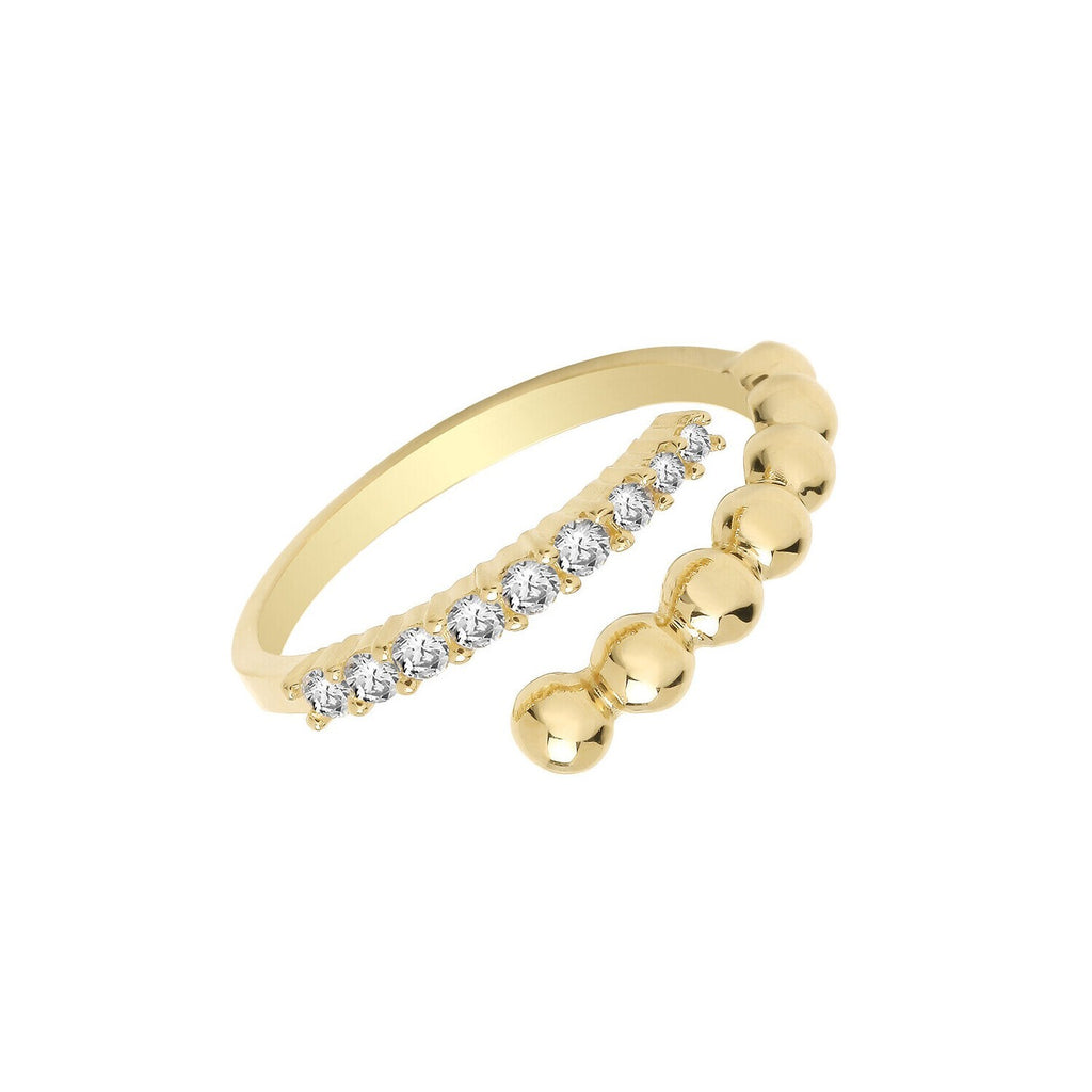 Bobble Wrap Ring 9ct Yellow Gold Channel Set Hallmarked Sizes L - S British Made