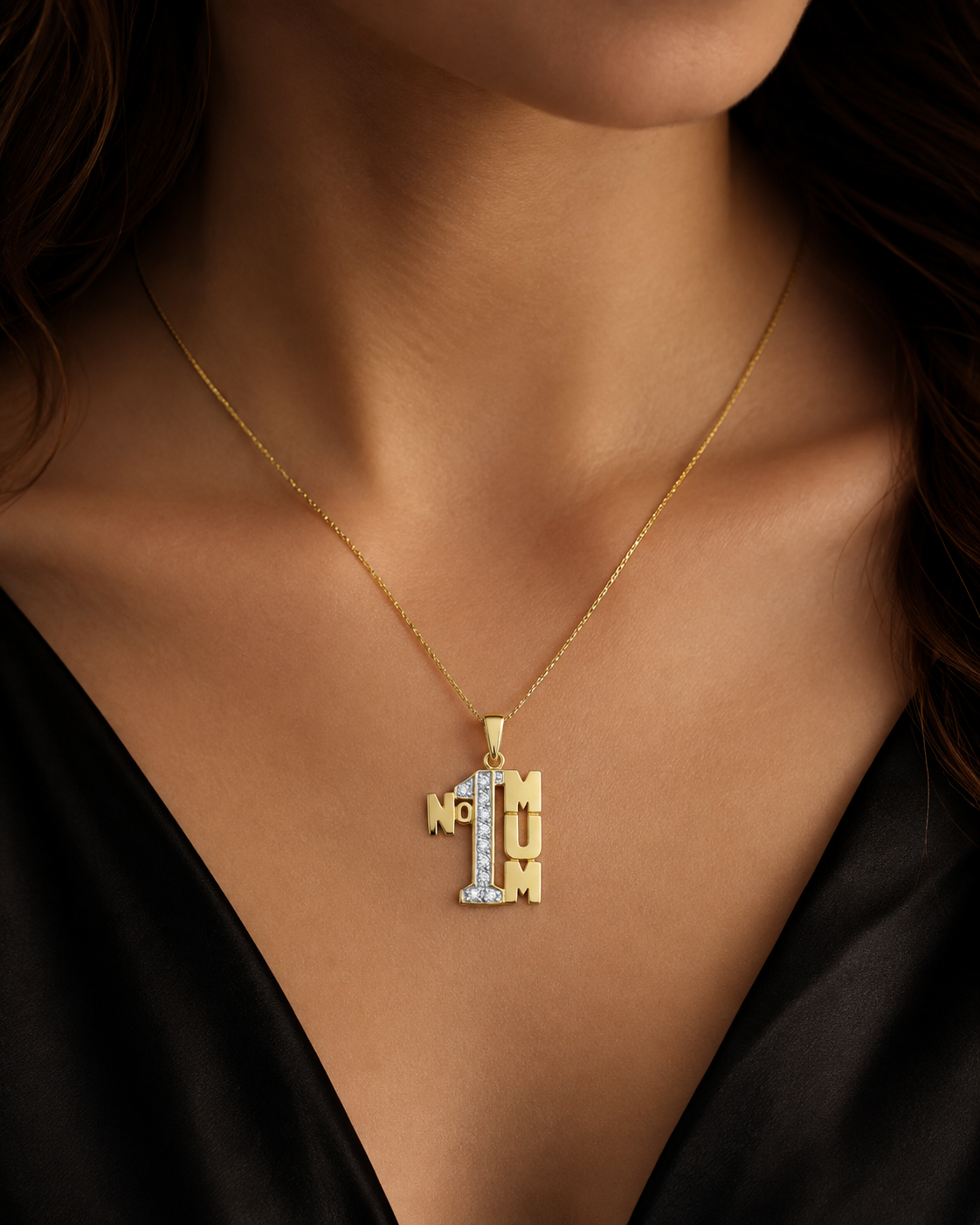 Statement Mum Gemstone 9ct Yellow Gold Pendant 375 Hallmarked All Chain Lengths