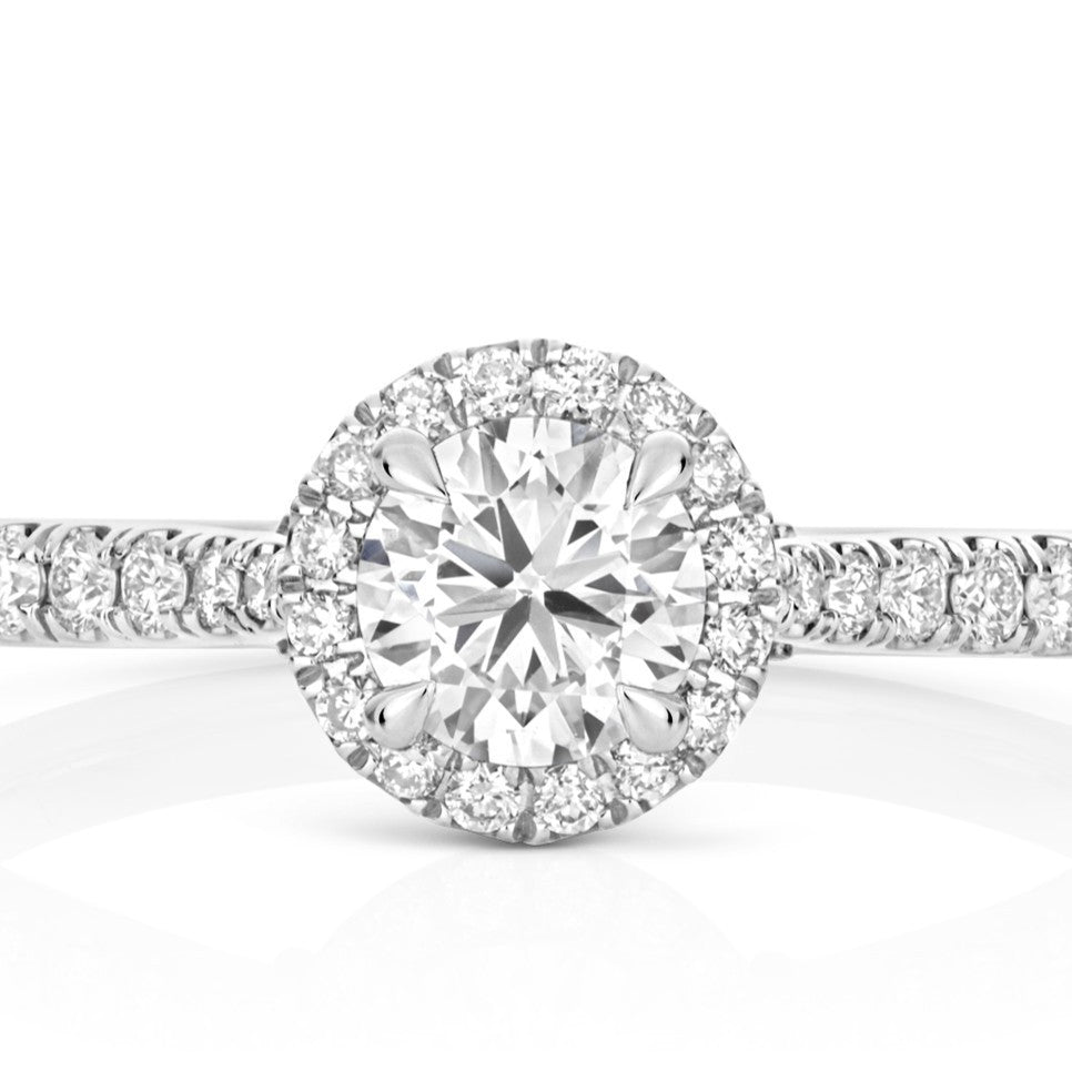53 Lab-Grown Diamond Engagement Ring 18ct White Gold Hallmarked Sizes J - Q