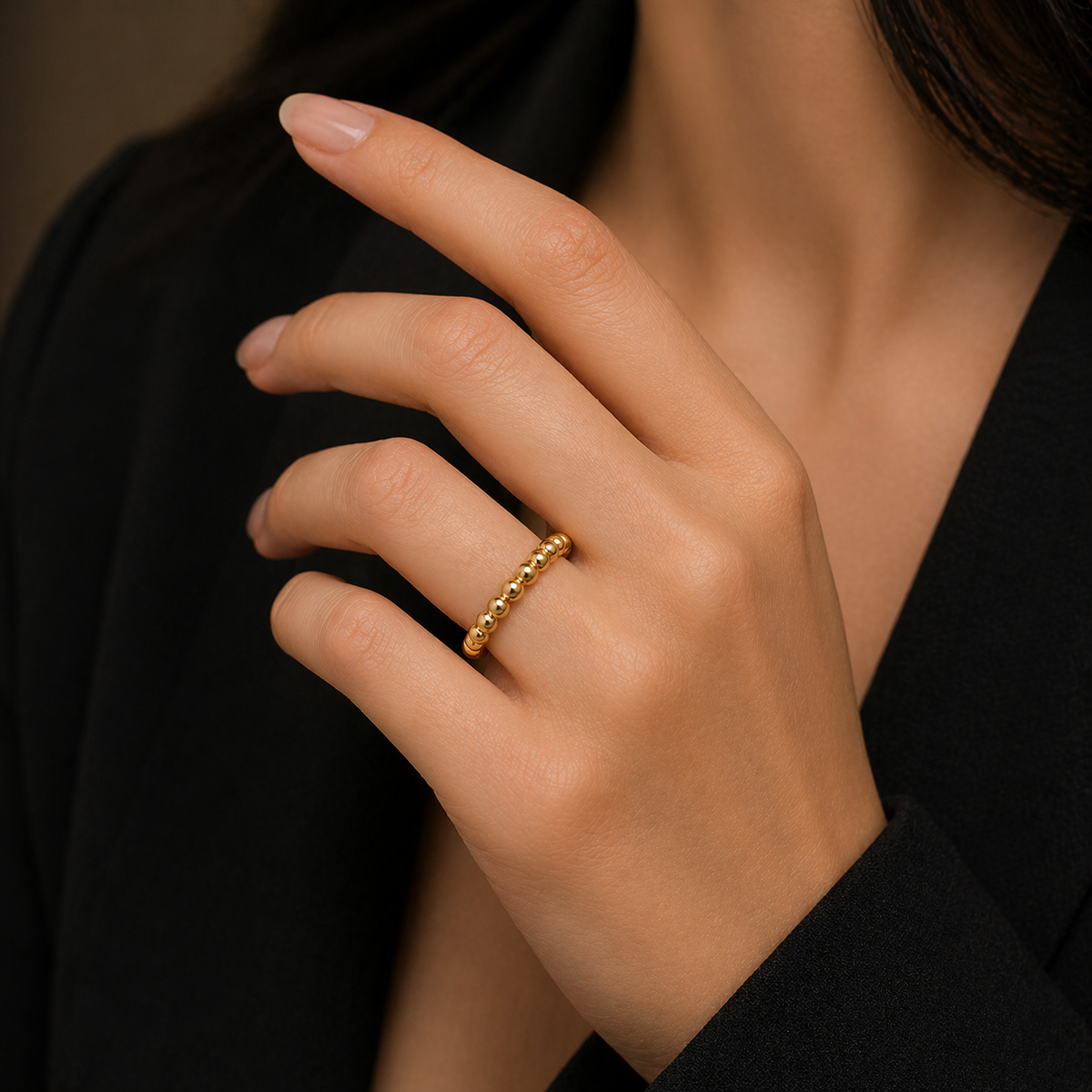 Bobble Ring 9ct Yellow Gold Hallmarked Sizes J - Q British Made Brand New
