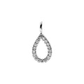 Open Teardrop Pendant Sterling Silver Hallmarked All Chain Lengths Brand New
