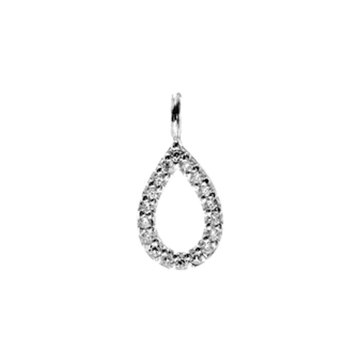 Open Teardrop Pendant Sterling Silver Hallmarked All Chain Lengths Brand New