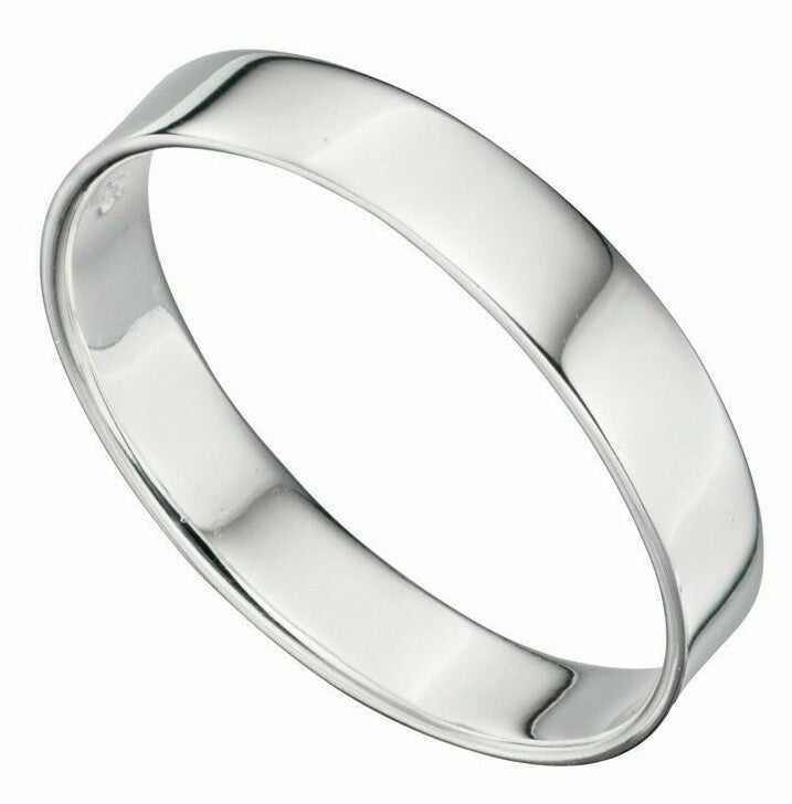 Sterling Silver Square Cut Band Ring 925 Hallmarked Size K - V British Made