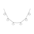 6 Open Heart Necklace Solid Sterling Silver 925 Hallmarked British Made