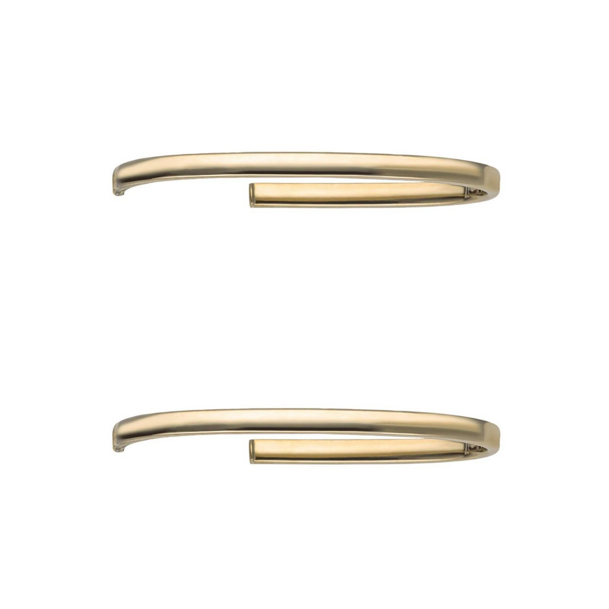 Open Oval 3/4 Hoop Earrings 9ct Yellow Gold 375 Hallmarked British Made