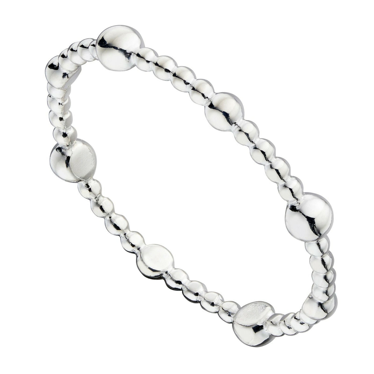 Sterling Silver Stacking Bead Ring 925 Hallmarked Size K - S British Made