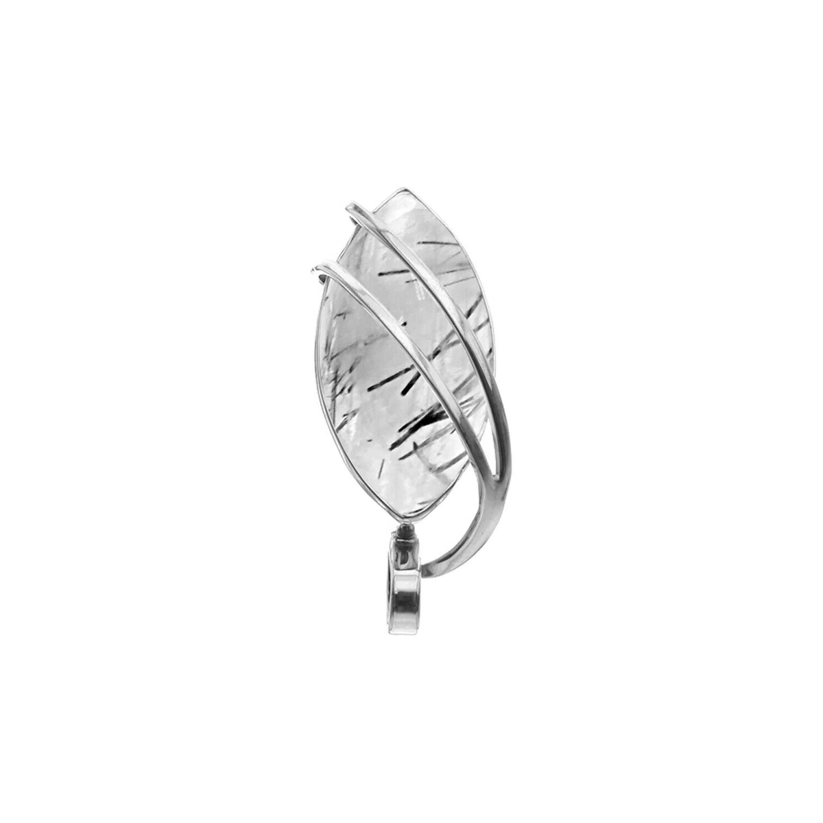 Marquise Wave Quartz Pendant Sterling Silver 925 Hallmarked All Chain Lengths