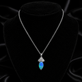 Natural Marquise Opal Necklace Solid Sterling Silver 925 Hallmarked British Made