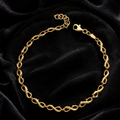 9ct Yellow Gold Infinity Tennis Bracelet (21cm) 375 Hallmarked British Made