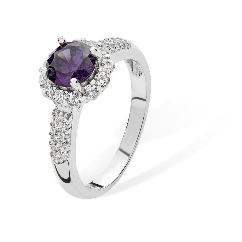 Amethyst Cluster Ring Sterling Silver 925 Hallmarked British Made Size J - R