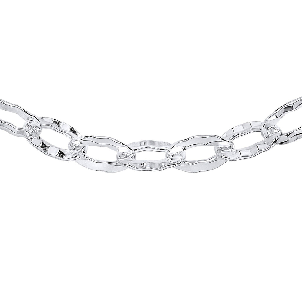 Textured Anchor Chain Necklace Sterling Silver 925 Hallmarked Brand New Boxed